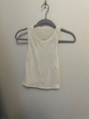 lululemon athletica Cream Ribbed Tank Top